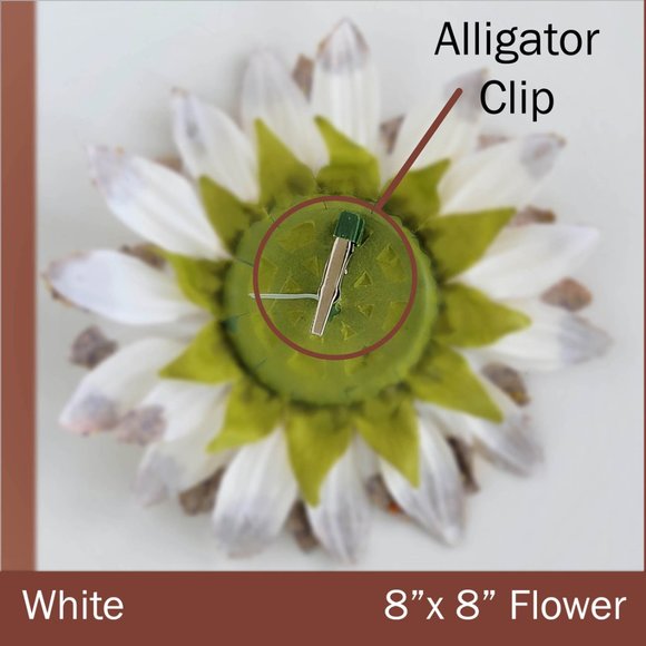 White Sunflower with Gold Glitter Handmade HOME decor - Picture 6 of 9